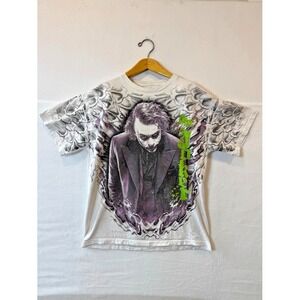 Heath Ledger Joker T-Shirt Vintage 2008 The Dark Knight Batman Large Unique DC
